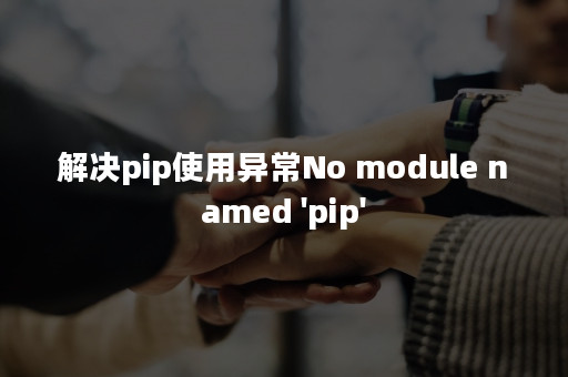  pip No Module Named pip Apispace