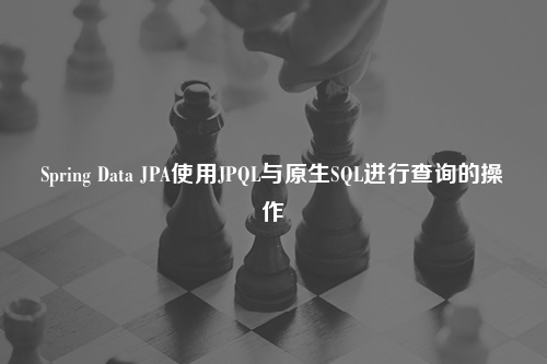 Spring Data JPA JPQL SQL Apispace
